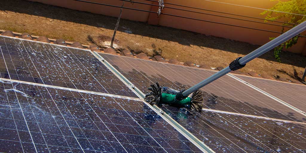 cleaning solar panels