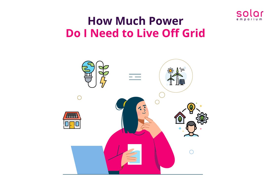 how much power do i need to live off grid