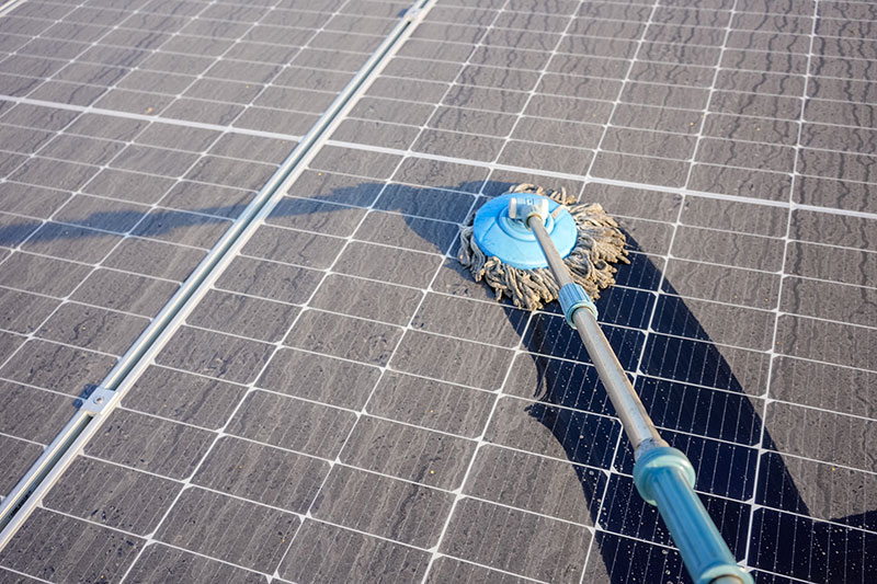 Cleaning pv panels improve efficiency