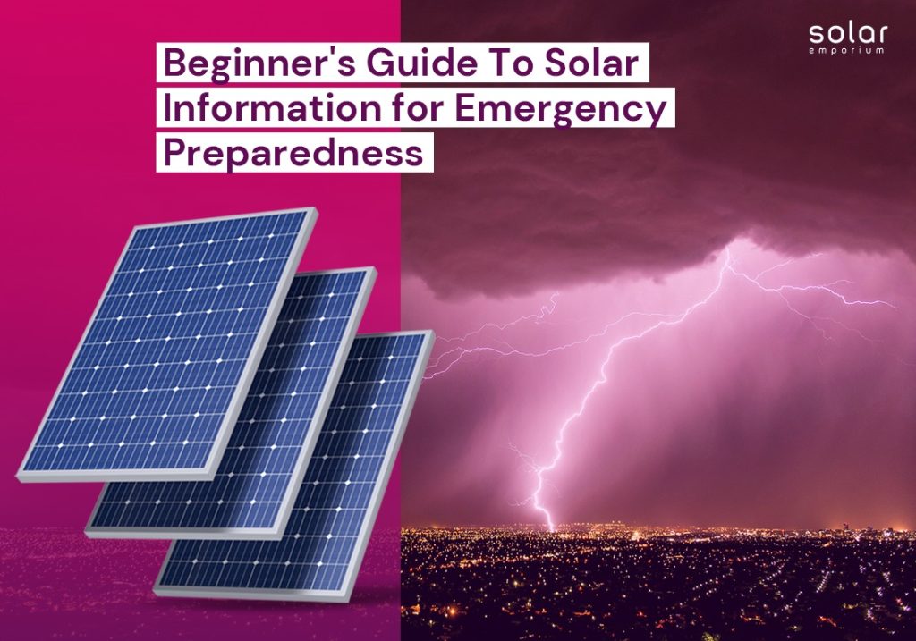 Beginner's Guide To Solar Information for Emergency Preparedness